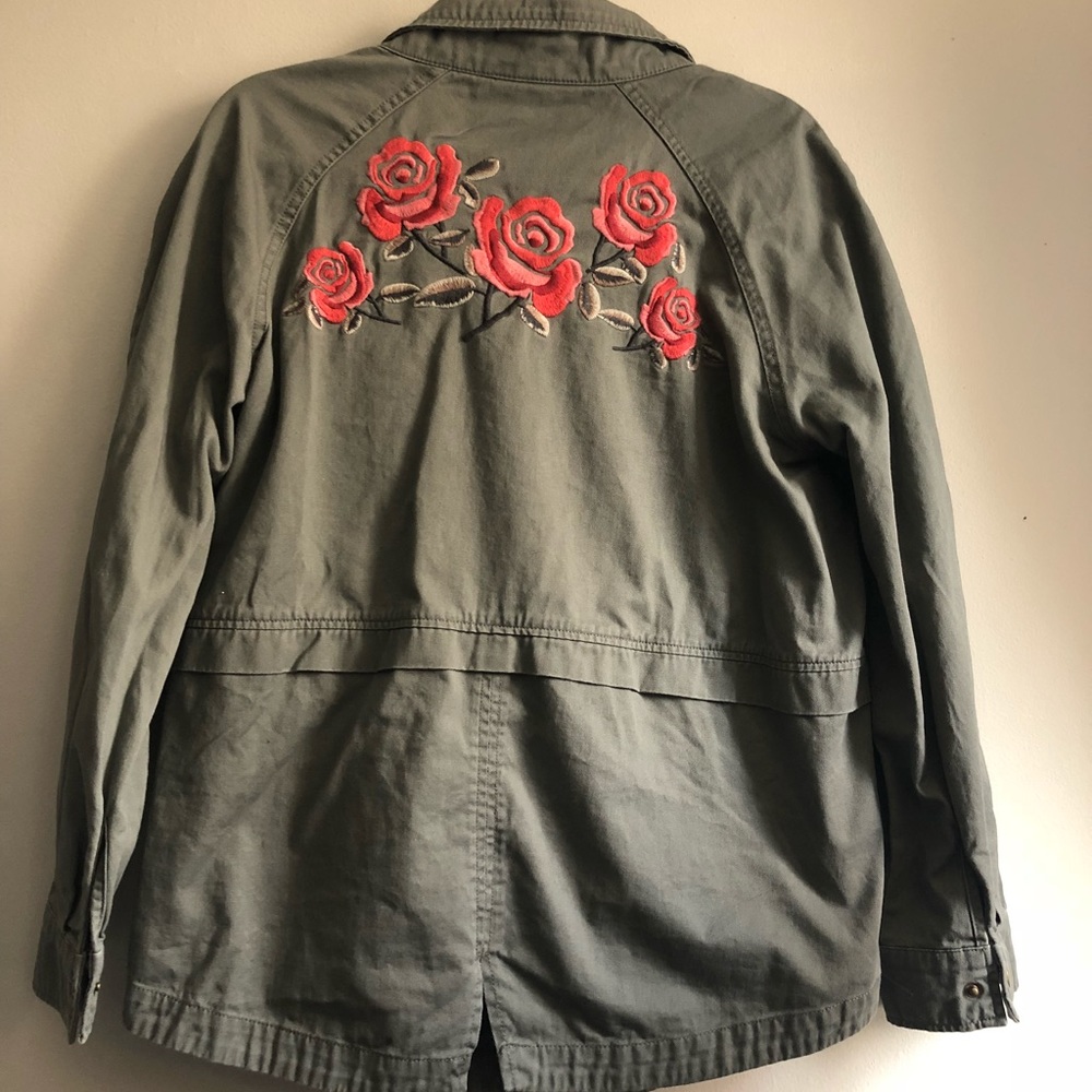 Style & Co Embroidered Cargo Jacket